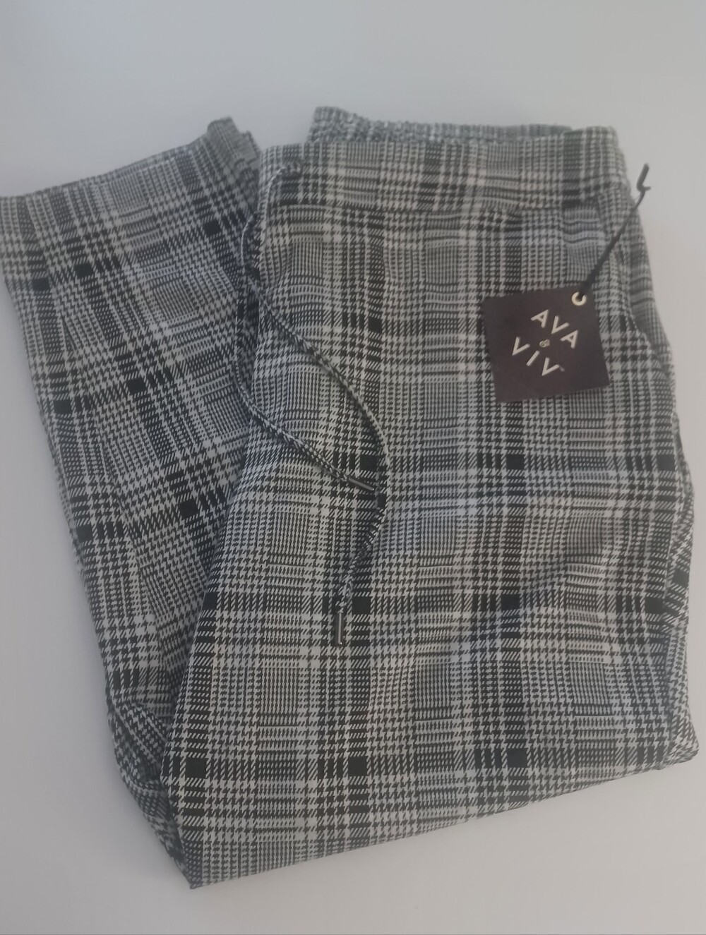 Ava & Viv Houndstooth Pull On Pants Sz 1X